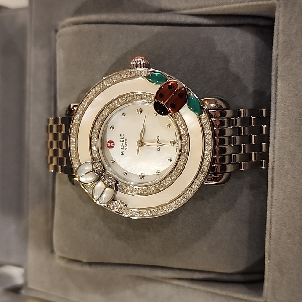 Michele Cloette Limited Edition Ladybug Diamond Watch